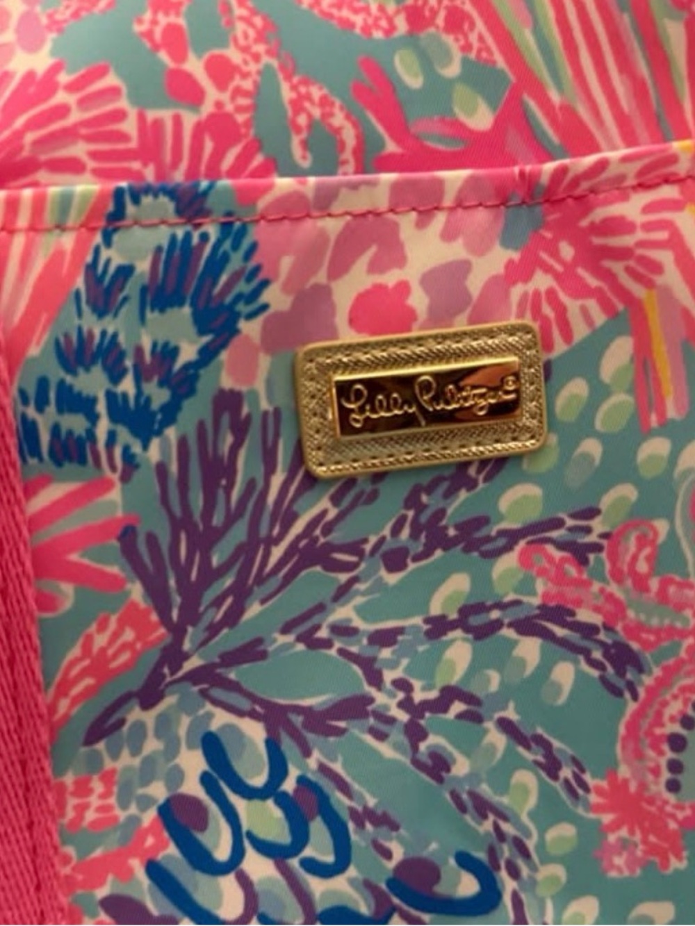 Lilly Pulitzer Pink, Turquoise & Purple Coral-Print Tote
